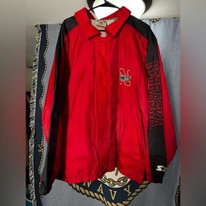 collegiate starter nebraska huskers windbreaker XL